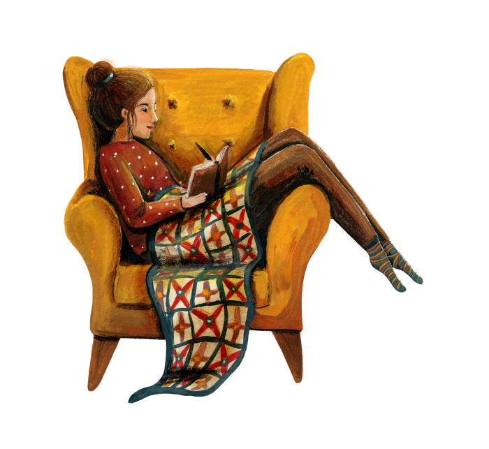 Illustrator under a blankie (b2b)